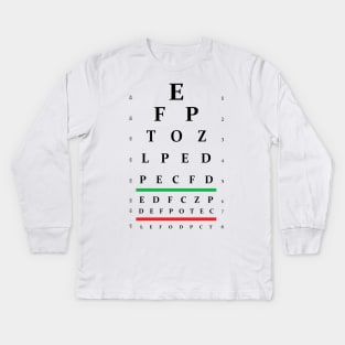 Eye Chart Kids Long Sleeve T-Shirt